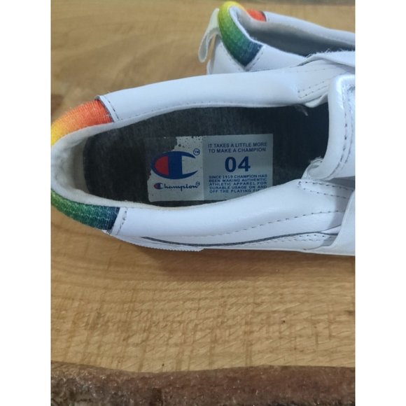 Champion Youth Sz 4 Rally Slip On Athletic Shoe-White Multi - Picture 8 of 9
